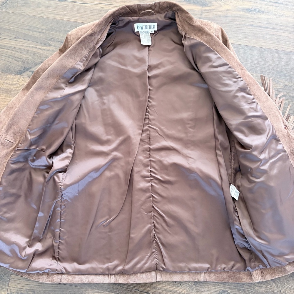 Vintage TOGETHER! Brown Suede Fringe Coat - Picture 10 of 10